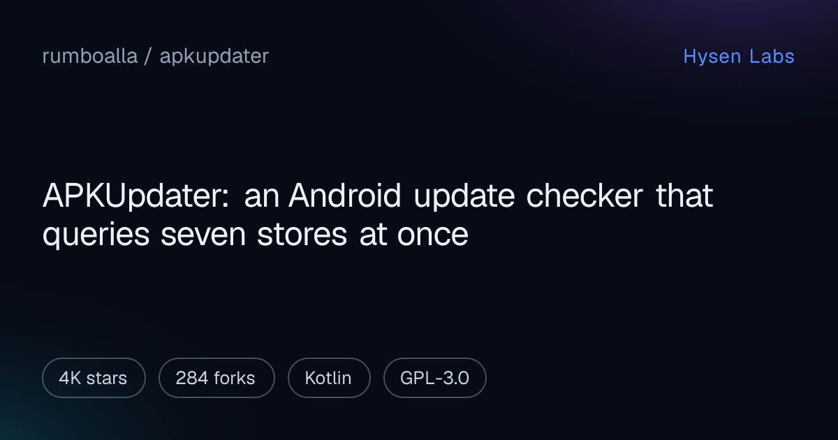 APKUpdater: Android APK update checker and installer